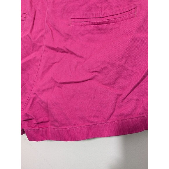J. Crew Women Short 3.5" Solid Chino Pink Mid Rise Size 8 - Picture 7 of 10
